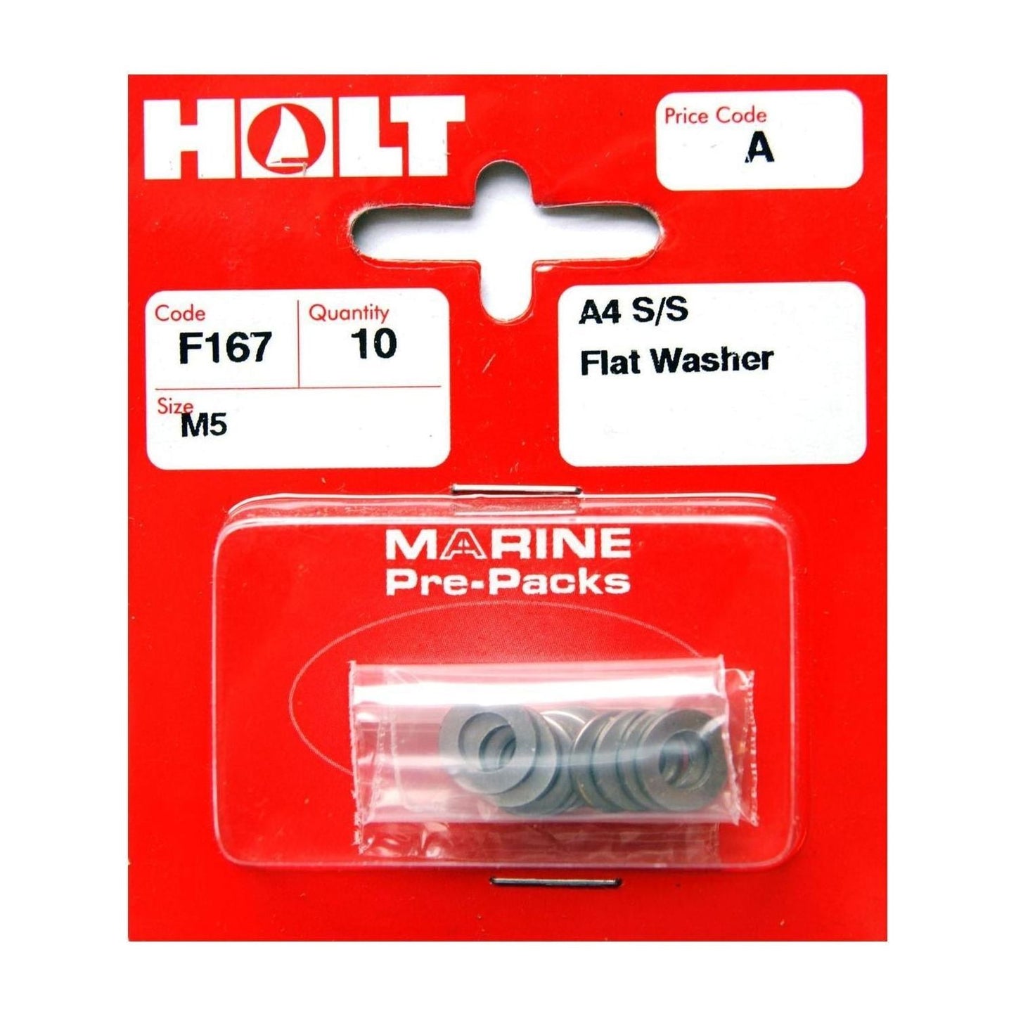 Holt Flat Washers A4 Stainless Steel M5 - F167