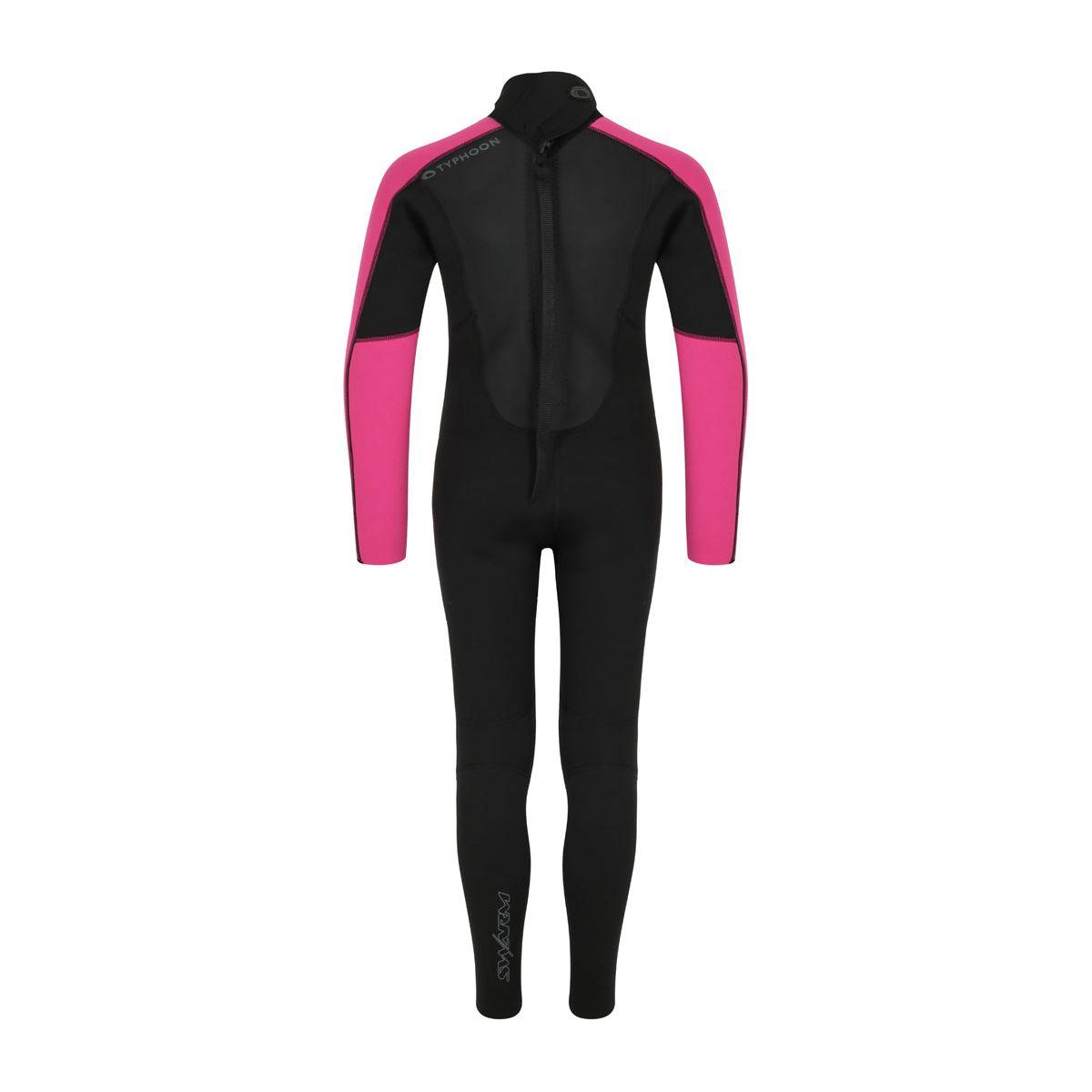 Typhoon Swarm3 Youth One Piece Wetsuit Black Pink