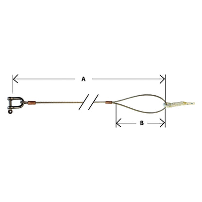 GP14 Dinghy Halyards Jib and Main Includes Captive Pin Shackle