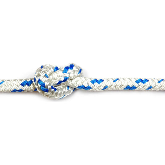 Kingfisher Braid on Braid Polyester Rope Blue Fleck 8mm