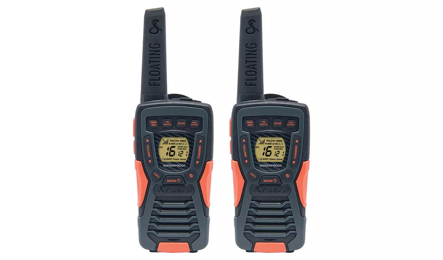 Cobra AM1055 Floating Two Way Walkie Talkie 12km Range