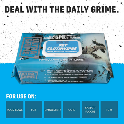 UltraGrime Life: Pet 80XXL Clothwipes