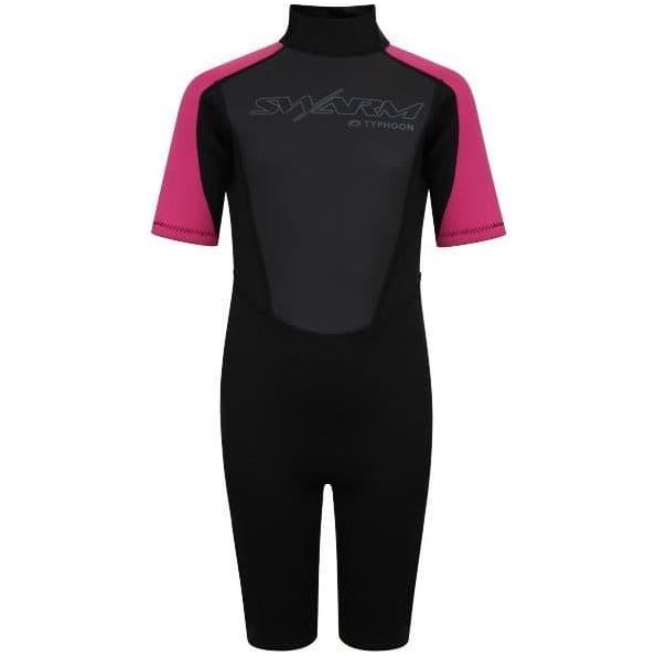 Typhoon Swarm3 Shorty Wetsuit Youth Black Pink