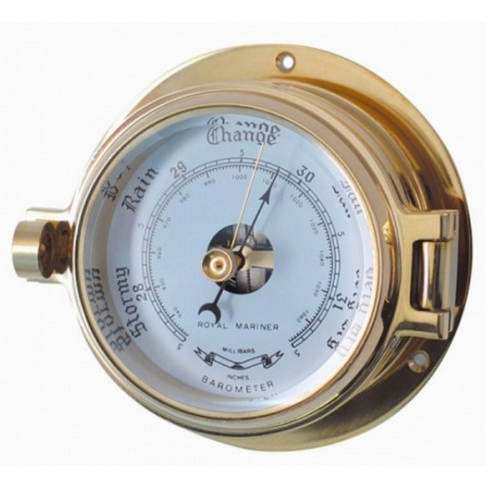 Ships Brass Nautical Porthole Barometer 117mm Channel Range 18033 Gift