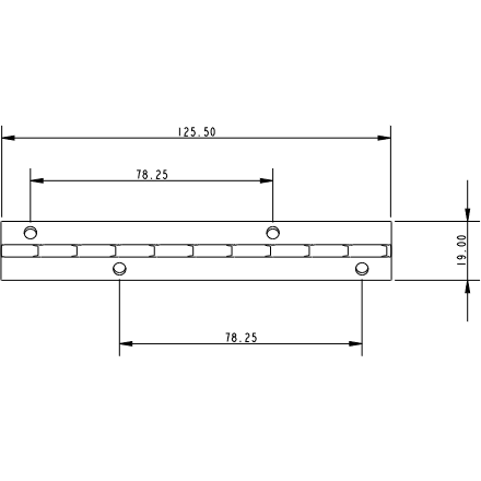 Halyard Tooth Rack Alloy fo Dinghy Main Halyards AL-0245 (HA0245)