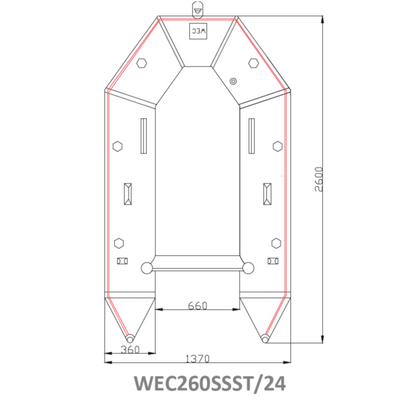 Waveco 2.6m Slatted Floor Inflatable Tender Boat