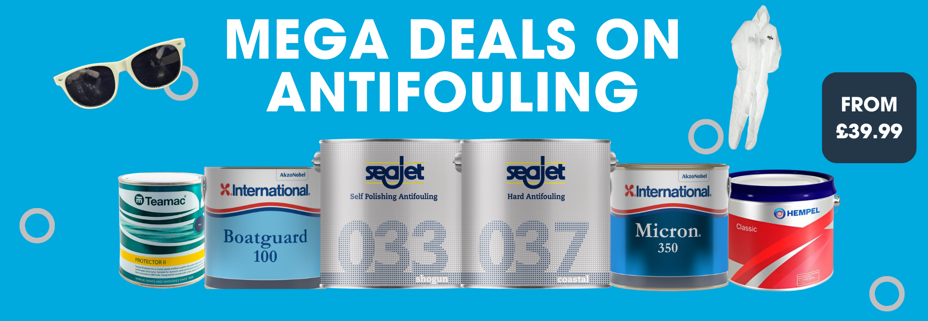 Mega deals on antifouling paint from Seajet, International, Teamac and Hempel, available to buy at Marine Supplies Direct.