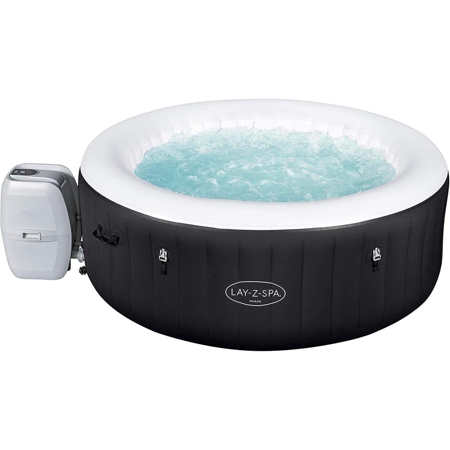 Lay-Z-Spa Miami Hot Tub 120 AirJet Massage Inflatable Spa 2-4 Person