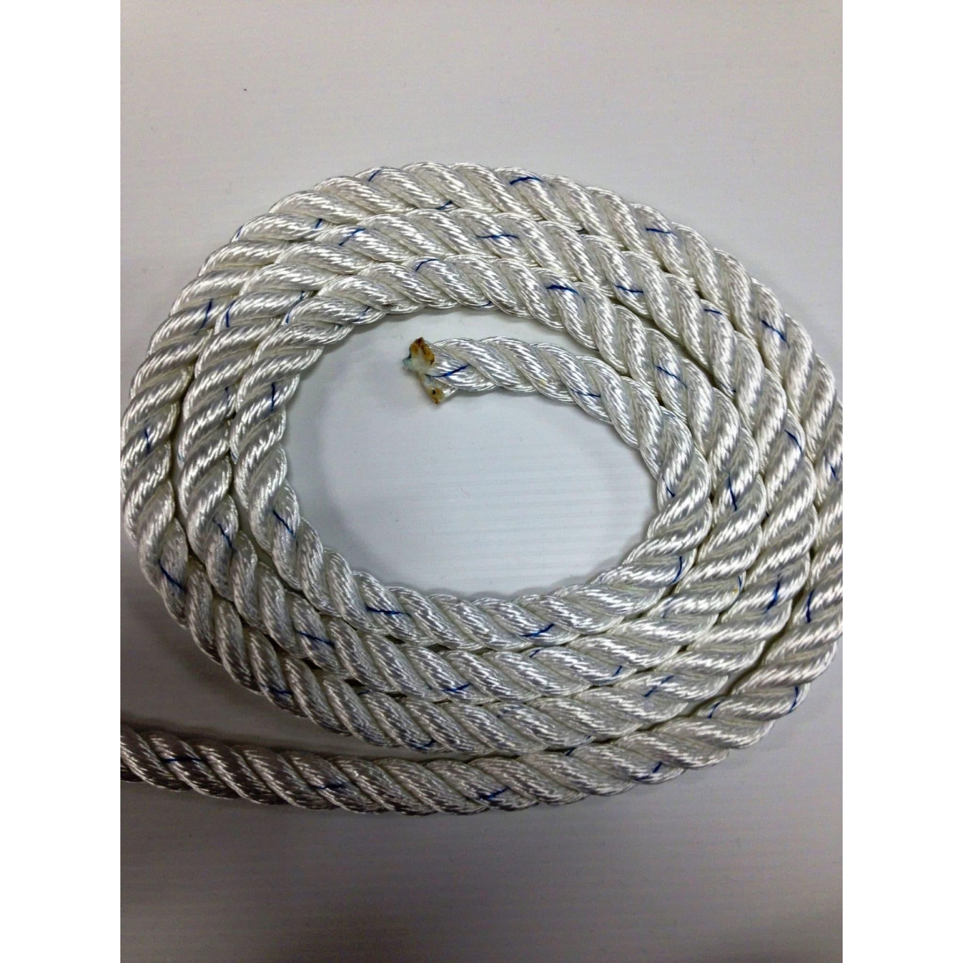 Liros White Polyester 3 Strand Rope Anchor/Mooring Line 14mm,12mm,10mm,8mm