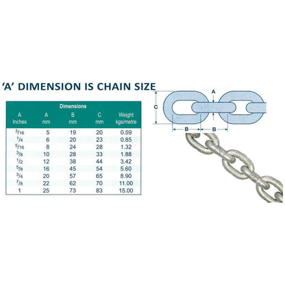 Non Calibrated Galvanised Short Link Mooring Chain