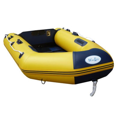 2.50m Yellow WavEco Ultra inflatable boat with a solid transom & slatted Floor CLEARANCE