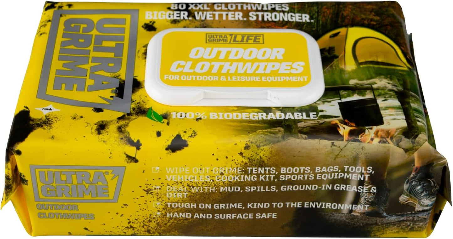 UltraGrime Life: Outdoor 80XXL Clothwipes