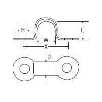 RWO Stainless Deck Eye Pack 4 R2792 35mm