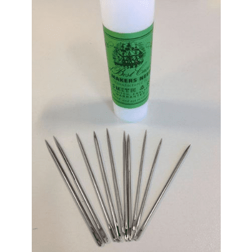 Sail Makers Sewing Needles- Ass Tube of 10 Sail Cover Tent Repairs