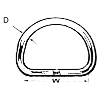 Stainless Steel D Ring (SSRR0550) (SSRR0440)