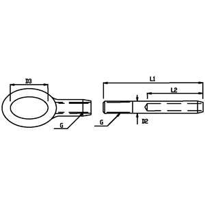 Swage Removable Guardrail Eye 4mm Stainless Steel