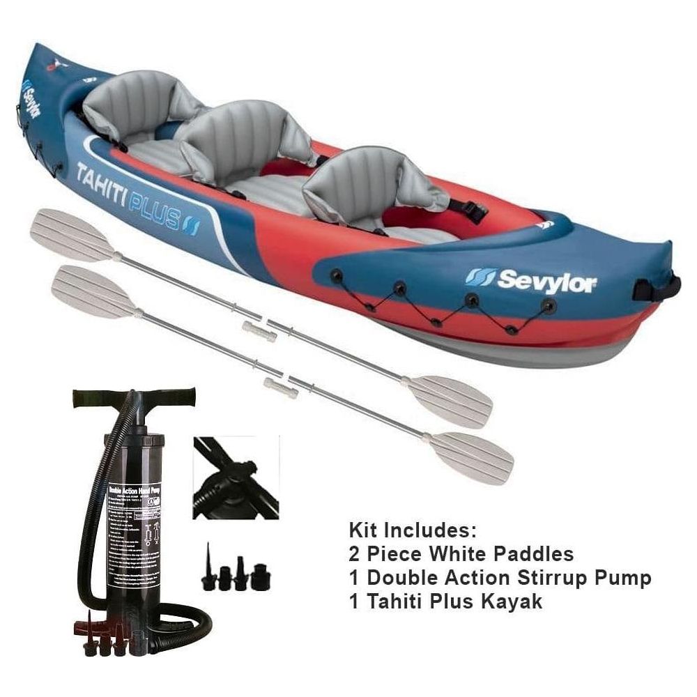 Tahiti Plus Sevylor Inflatable Kayak  Kit Paddles and Pump