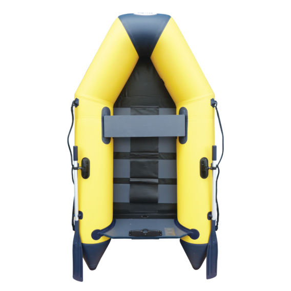 2.50m Yellow WavEco Ultra inflatable boat with a solid transom & slatted Floor CLEARANCE